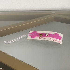 Betsey Johnson Heart and Rhinestone Earrings